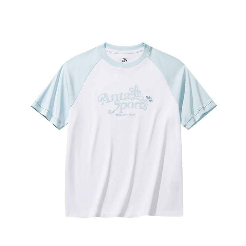 Anta Casual Loose Fit Fashion Short Sleeve T-Shirt Women tops 162628109-2 M