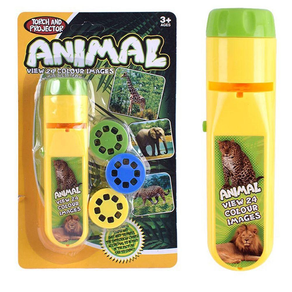 

Мультяшный узор Пленка Лазерный Веселый Проекция Фонарик Светящиеся Игрушки Детский Проектор Игрушки-пазлы Wild animals