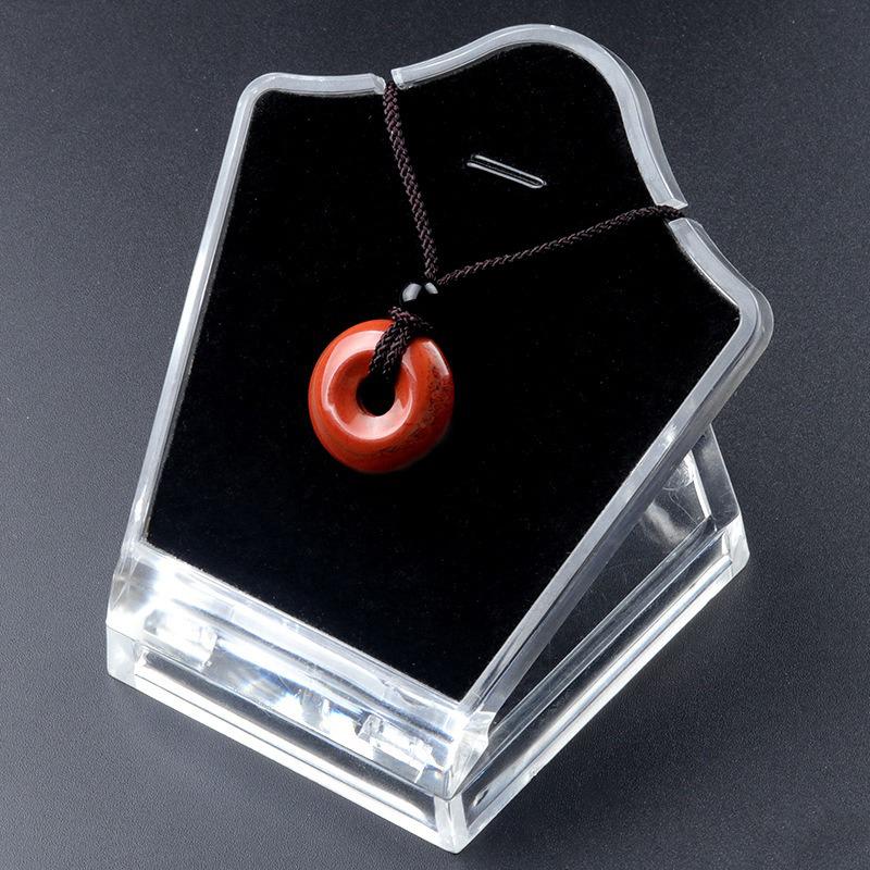 Agate Stone Peace Clasp Necklace Doughnut Woven Pendant Men'S And Women'S Jewelry Small Gifts