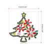 Rotating Lapel Pin Xmas Tree Badges Brooch Pins for Clothing Bags Jackets Colorful Rhinestones Brooch Crafts Christma