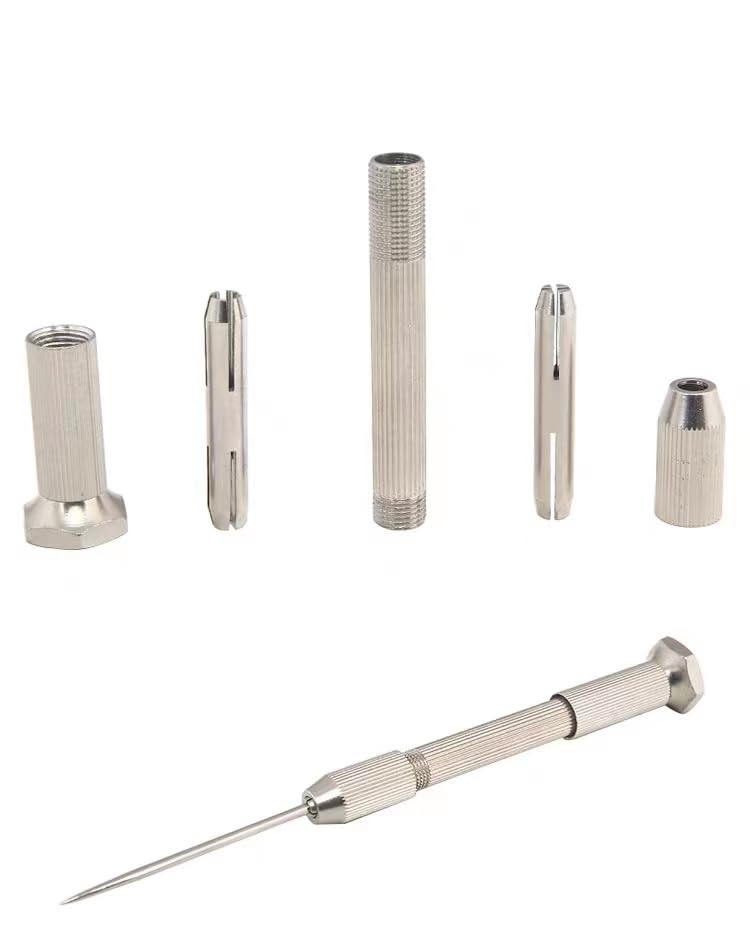 Hand Hole Drilling Pin Drill Small Precision DIY Quiet Manual No Electricity Precision Hole Stainless Easy To Plastic 1 Pin Vise 10 Drill, Tool, Vise,