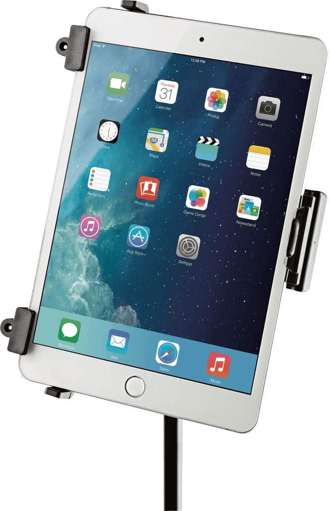 K&M TabletPC Holder for Microphone Stand Mounting [19795] Color: Black