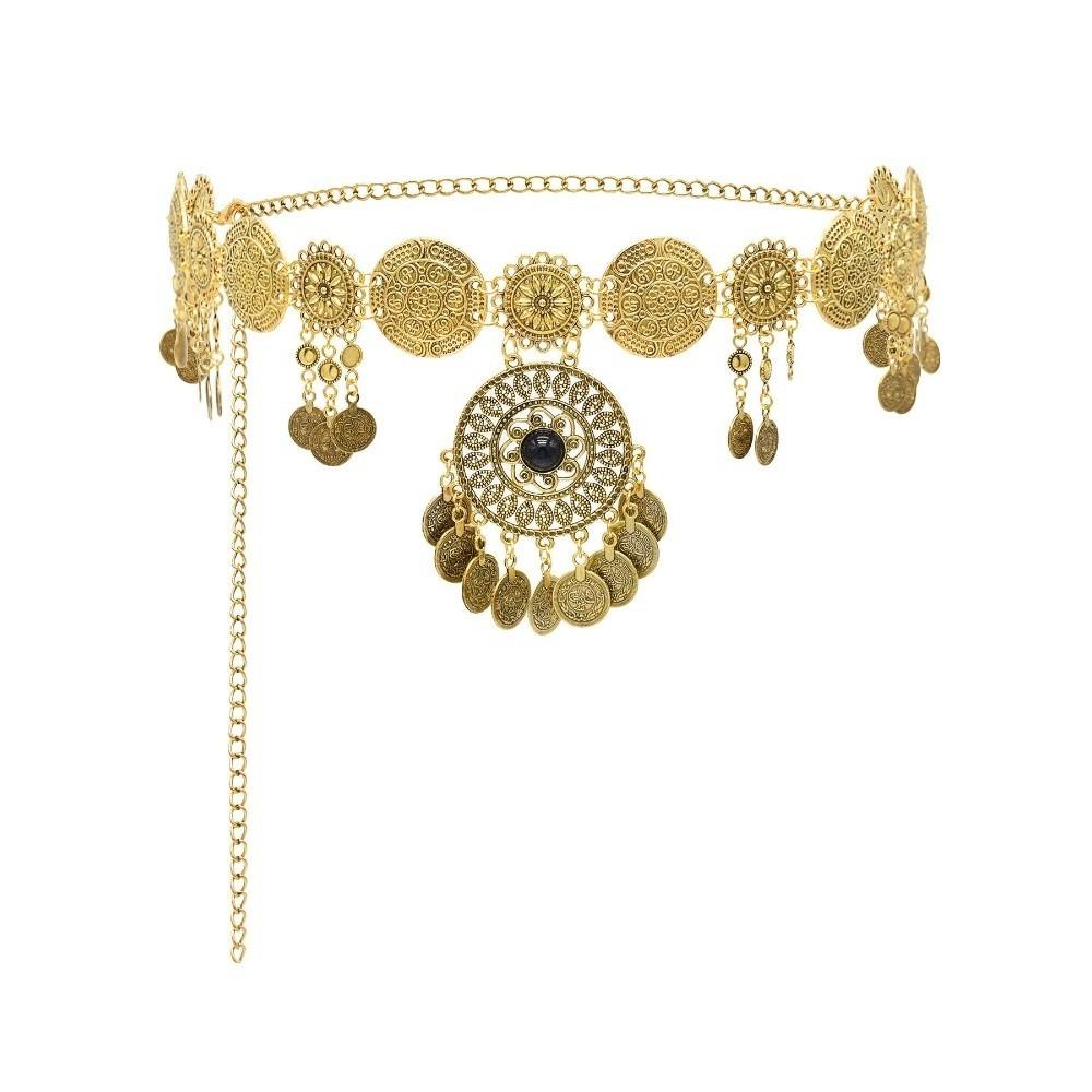 Metal Ethnic Style Belt Pendant Body Chain Versatile Tassel Belly Chain Festive