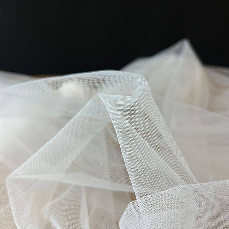 

Fine transparent and soft gauze and net fabric suitable for wedding dresses formal gowns and designer clothing fabrics 1.5M&1M белый