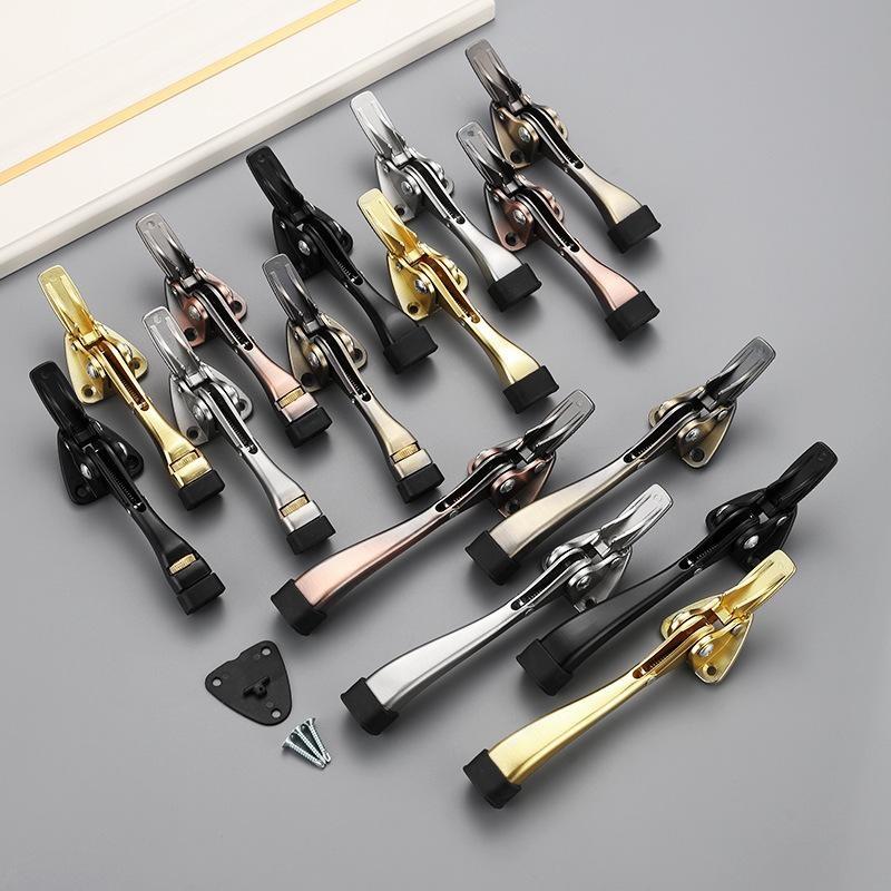Kick Down Door Stopper Easy Pedal Long Lasting Use 1 Set Anti Rust Hardware Floor Holder for Home Office Hotel Apartment