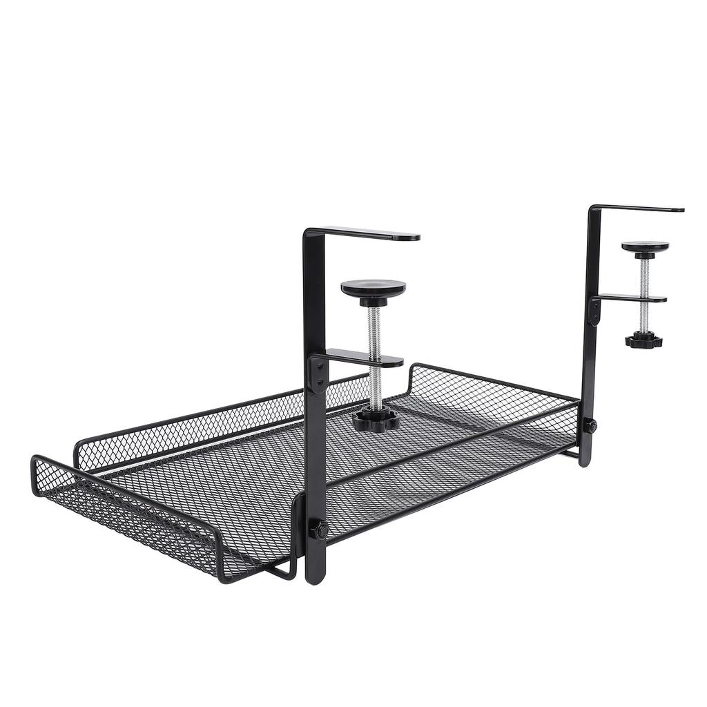 Under Desk   Clamp On Storage Shelf Basket Cable Management Tray for Wire Router Power Strip