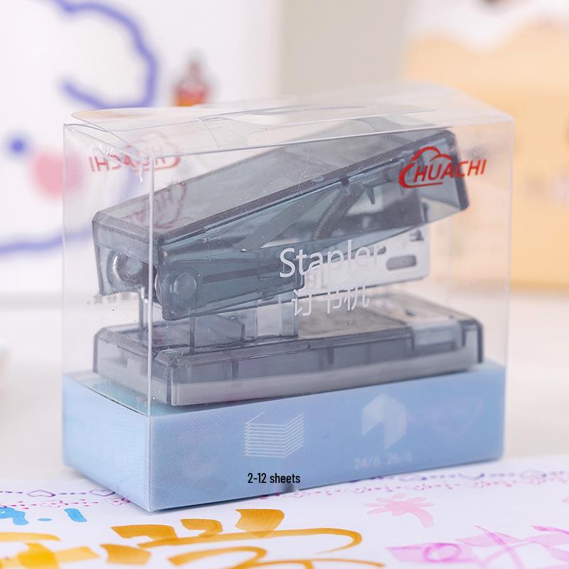 

Huachi Mini Transparent Stapler - Effort-Saving Office & Student Tool синий/прозрачный