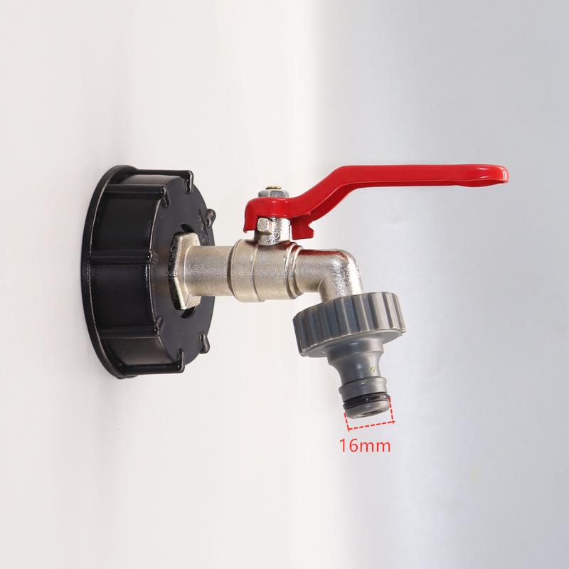 Grenzüberschreitender IBC-Tonnenfass-Messingadapter und 1/2-Zoll-Ventil