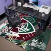 Soccer Club Emblem Design Printed Office Carpet Chair Cushion  Entryway Rug, Rugs for Living Room, Bedroom Christmas gifts