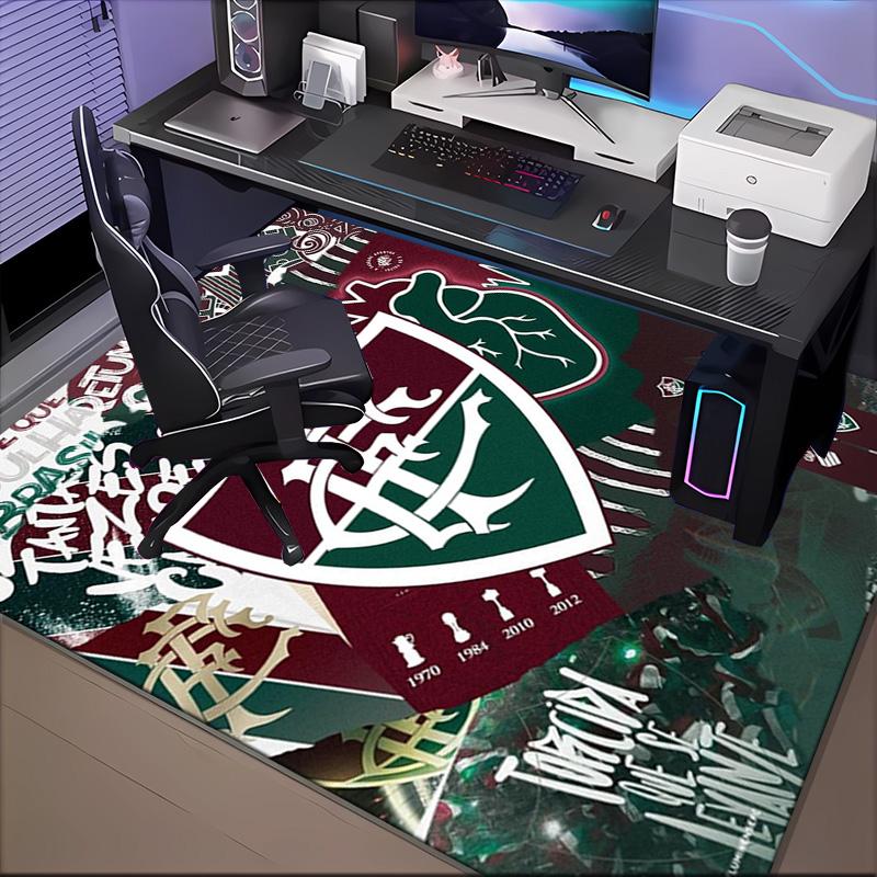 Soccer Club Emblem Design Printed Office Carpet Chair Cushion Entryway Rug, Rugs for Living Room, Bedroom Christmas gifts