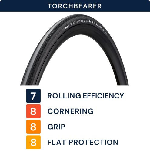 AMERICAN CLASSIC Road Bike Tire, Torchbearer Tubeless Ready Bicycle Tire, 700 x 28C, All-Weather Road