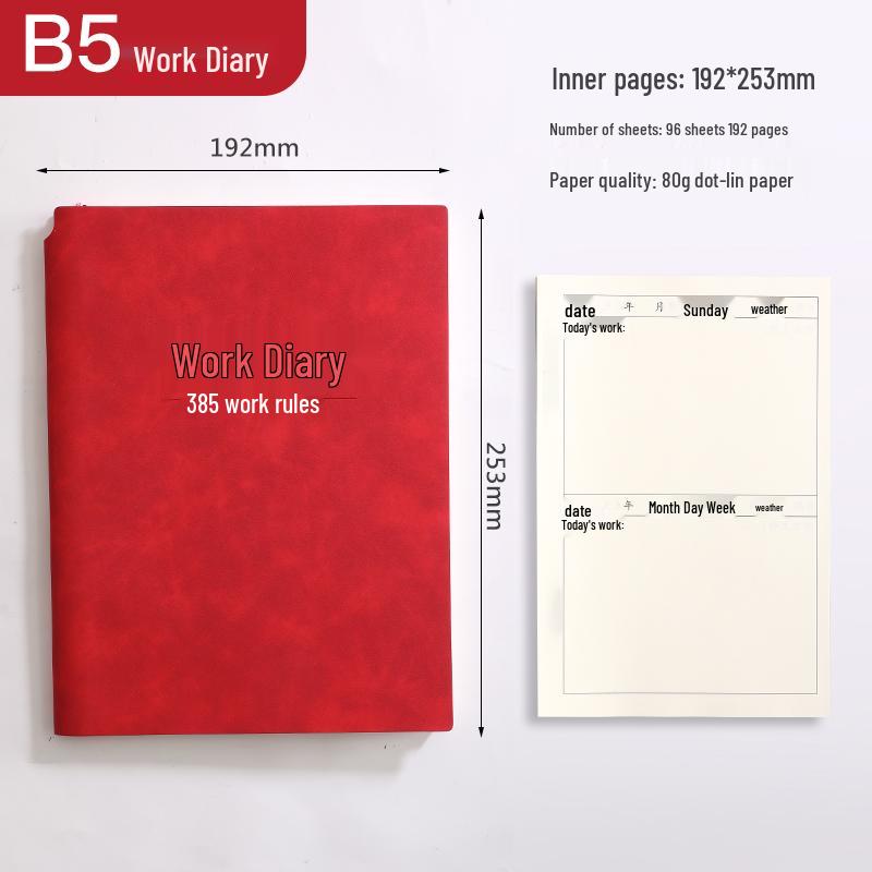 A4 Work Log & Meeting Minutes Book with Custom Printing for Office or Construction Use