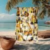 Ultra Soft Beach Towel with Excavator Theme,Ideal for Pool,Camping, Diving,Perfect Travel Essential, Vibrant Beach Towel.