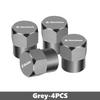 CFP5 For Skoda 4Pcs 3D Metal Tire Valve Caps Car Tyre Air Stems Cover Kamiq MK3 Roomster Rapid Kodiaq Karoq Fabia Enyaq
