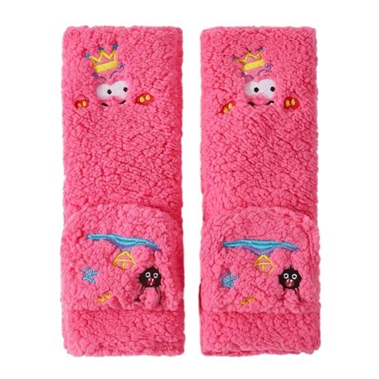 1 Pair Women Plush Fleece Socks Ultra Warm 3D Cartoon Embroidered Socks Elastic Fit Soft Thick Cozy Thermal Socks