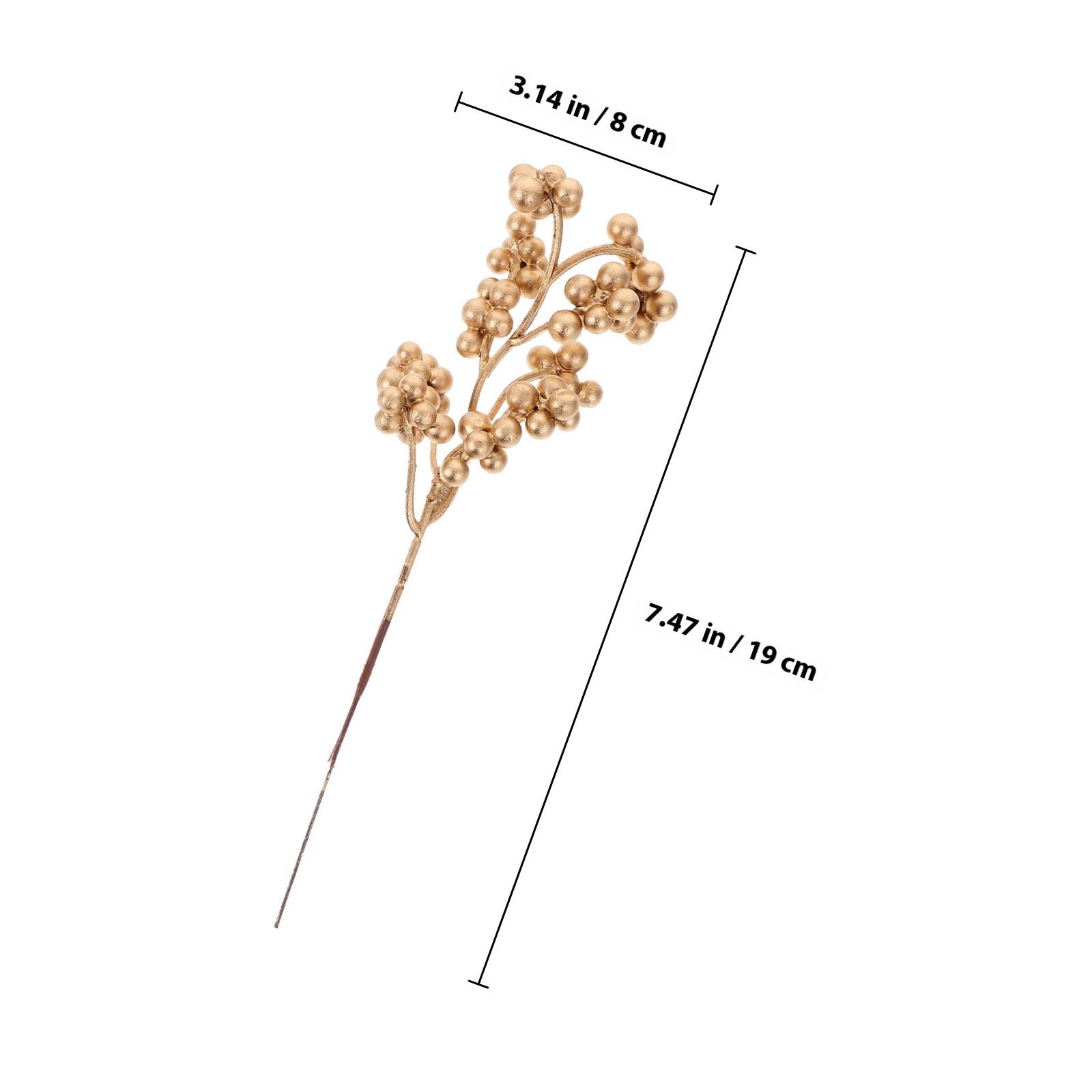 

12Pcs Simulated Berry Picks Artificial Christmas Berry Stems for Holiday Decorations DIY Festive Wreath and Centerpiece other золотистий