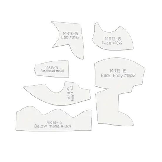 13 Pcs/Set Lion Sewing Patterns for Beginners Stuffed Animal Toy Sewing Pattern with Templates Reusable Quilting Ruler Set