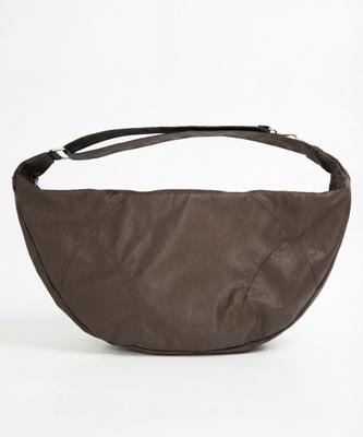Eyeunderstand Vegan Leather Croissant Crossbody Bag (Brown)