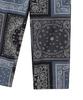 BEYOND CLOSET Bandana Patch Detail String Pants Navy