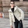 Down Cotton Clothes Women's Short Short Men's New Fashion Hooded Thickened Bread Clothes Jacket