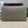 [Pre-Owned] Dionysus Chain Tiger Head Buckle Logo Canvas And Leather Shoulder Bag Small - Very Good #T92N1H