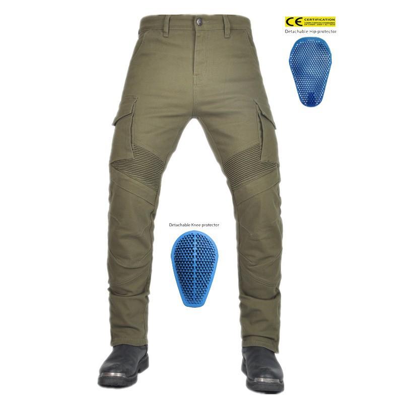 

VOLER O Motorcycle Jeans Men s Women s Multi-Bag Work Riding Pants Cross-Country Drop Resistance Silicone Protective Gear M