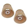 2 STK Stofflampenschirm Einfacher Lampenschirm für E14 Schraubkerzenlampe Tischleuchte Kronleuchter Gold