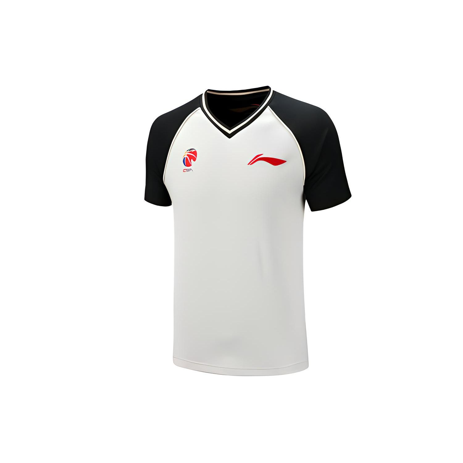 

Li Ning CBA Повседневная Дышащая Футболка с Коротким Рукавом для Баскетбольного Судьи Мужские Топы Черный Белый ATSQ393-1 L