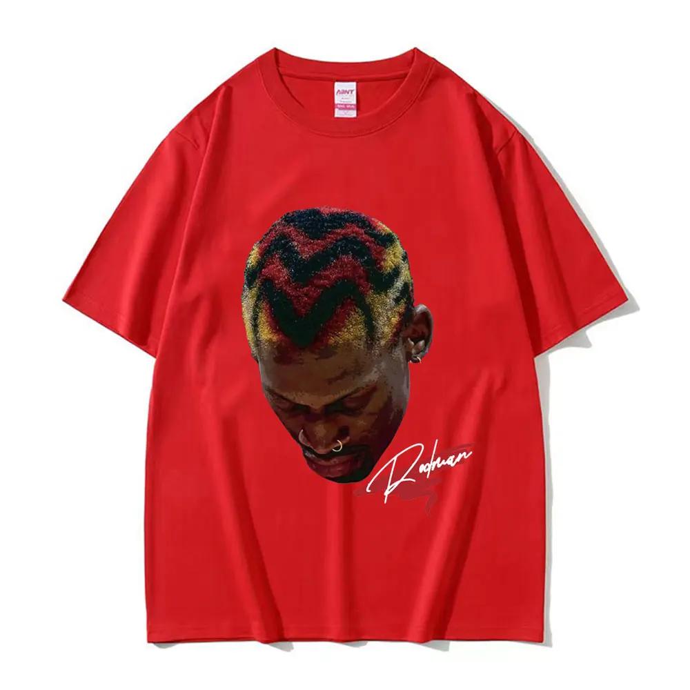 Horké Basketbalové Chlapci Červ Dennis Rodman Grafické Tričko Pánská Hip Hop Móda Punk Streetwear Pánské Letní Oversized Tričko