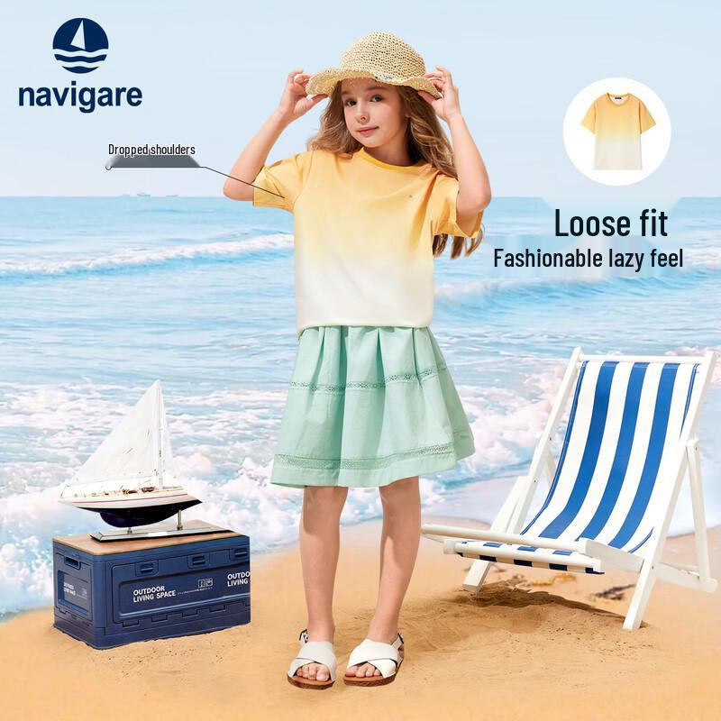 Navigare Girls' Color Block Short Sleeve T-Shirt