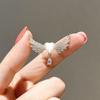 Angel Wings Love Water Drop Brooch Female Cute Autumn Brooch Full of Diamonds High-end Simple Neckline Pin Accessories
