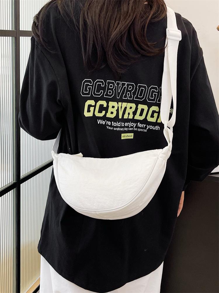 Trendy Women's 2026 Nylon Dumpling Bag - Lightweight, Small, Crossbody, Shoulder and Underarm Canvas Bag