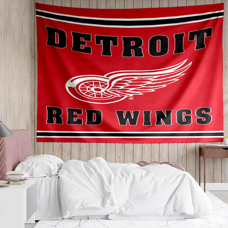 1PC Red Wings Logo Tapestry Accessories Playroom Tapestry, for Bedroom,Livingroom, dormitory Room Wall Decor Fan Birthday Gifts