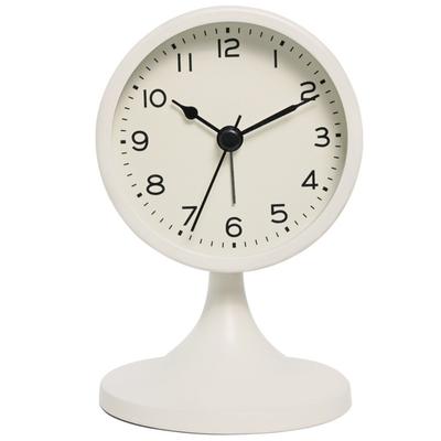Creative Without Battery Alarm Clock Metal Round Silent Table Clock Student Bedside Nightlight Clock Home Decor