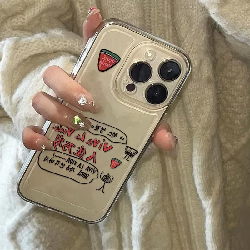 Clear Transparent Fashion Korean INS Phone Case For IPhone 17 Air 16 15 14 13 12 11 Pro Max 16E Y2K Soft Back Protective Cover