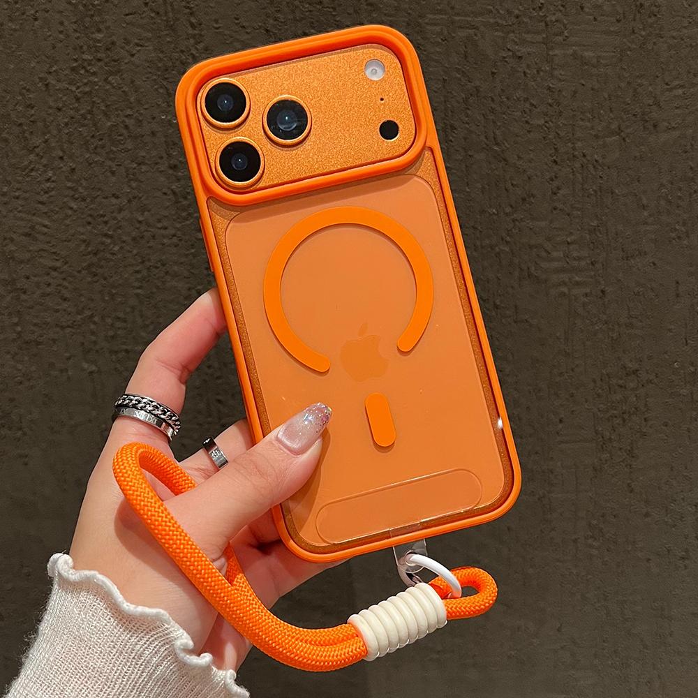 Luxury With Lanyard Clear Phone Case For 17 16 15 14 13 12 11 Pro Max 16 Plus 16E 17 Air Magnetic Bumper Back Cases Cover