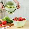 Drain Baskets Tula Double Layer Draining Basket Rotating Washing Basket Vegetable Fruit Draining Kitchen Strainer