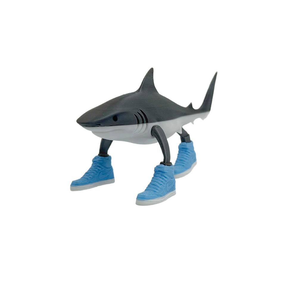Shark Figurine Tungtungsahur Figure Desktop Decoration Articulated Tralalero Tralala Figure Ornament Funny Doll 3D Printed ToySh