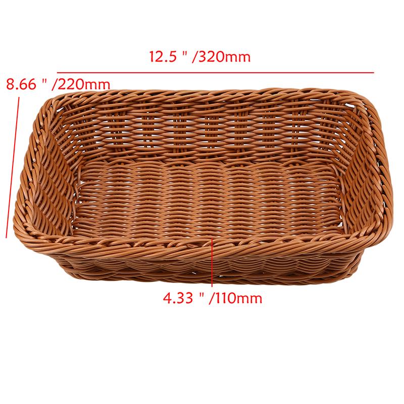 Rattan Bread Storage Basket Home Kitchen Vegetable Storage Organization Fruit Snack Storage Woven Basket