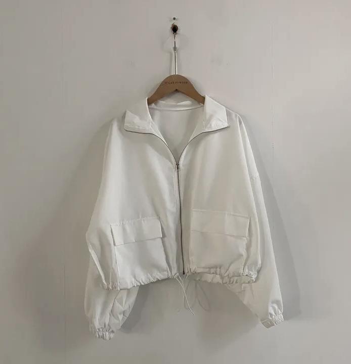2026 Spring/Autumn Retro Drawstring Workwear Baseball Jacket