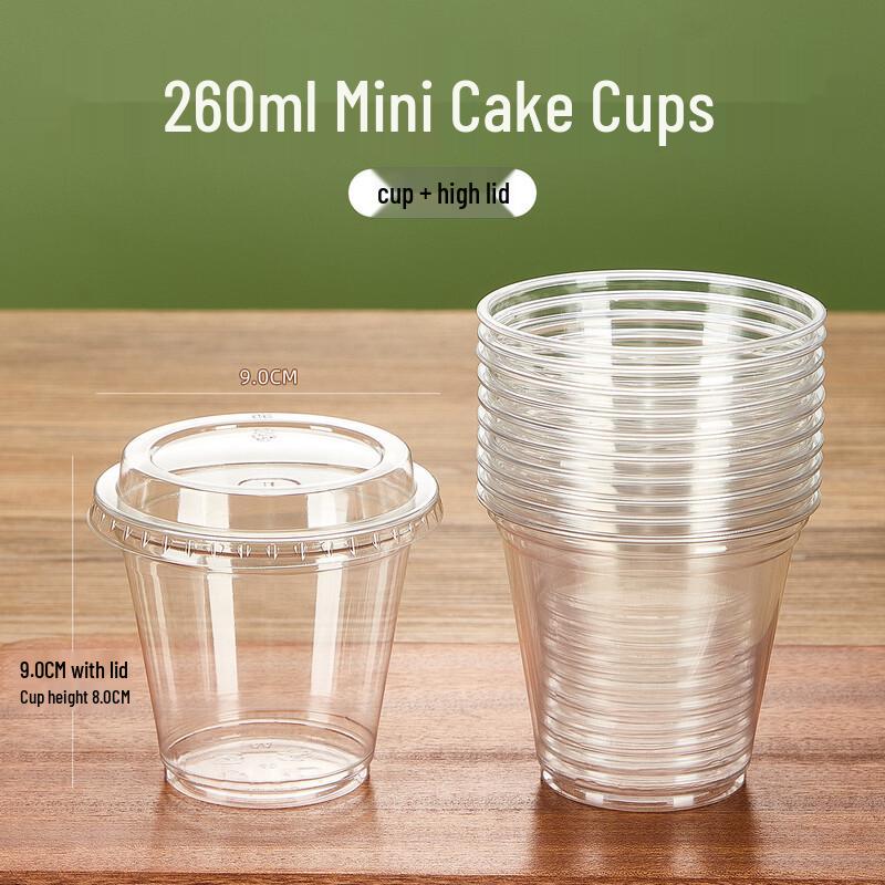 Disposable Mini Dessert Cups with Lids