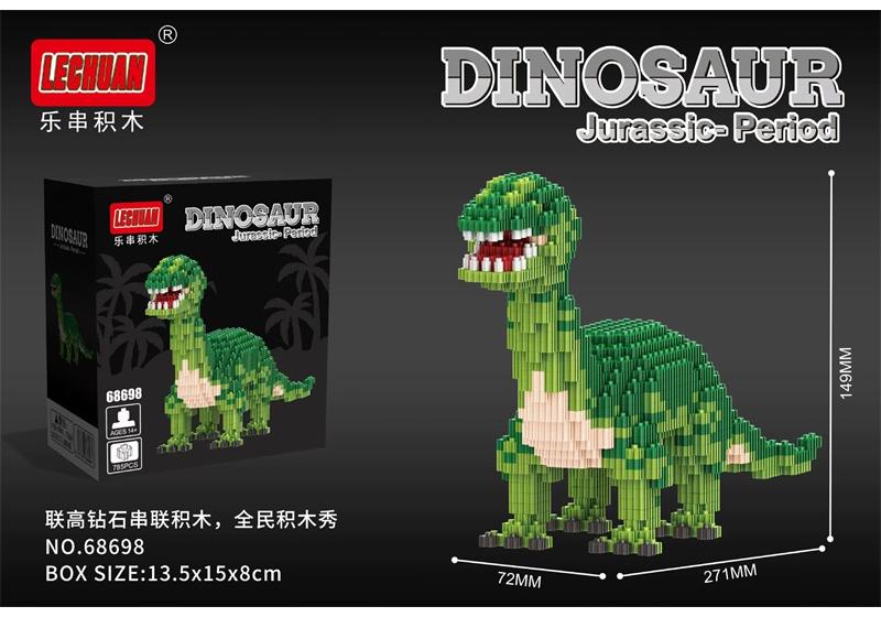 Verbindungssteine DIY Dinosaurier Bausteine Micro Spielzeug Tyrannosaurus Auktion Spielzeug Kinder Spielzeug Junge Geschenk Lechuan