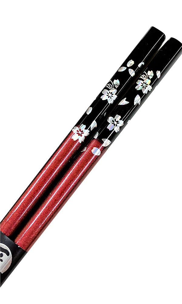 Silver Cherry Unisex Paulownia Box and Wrapping Thank 60th Respect for the Aged Day Chopsticks, Blossom, Red, Size, Included, Present, You,