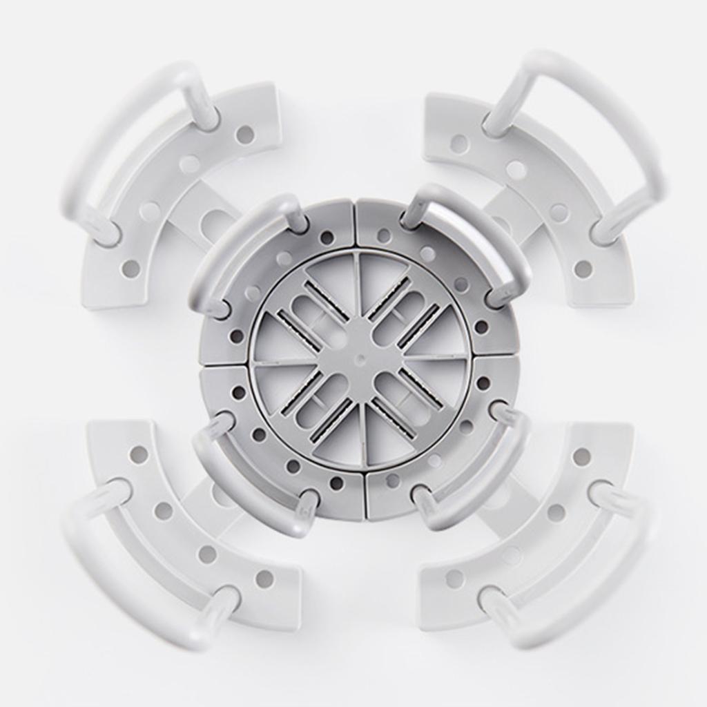 Retractable Bowl Rack Plastic Plain Simple Draining Storage Rack for Kitchen Chopsticks White