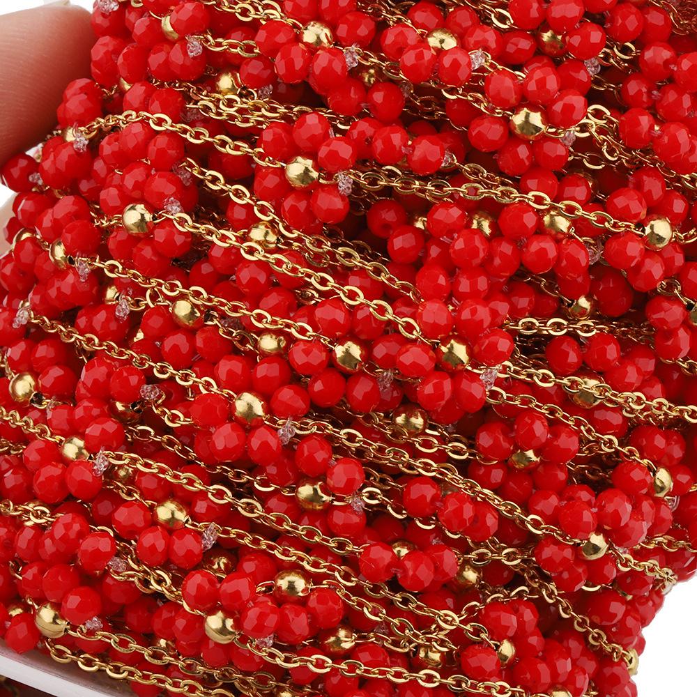 

Ожерелье-цепочка с кристальным цветком из 18-каратного золота, браслет для изготовления ювелирных изделий своими руками