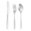 Stainless Steel Cutlery Set: Knife, Fork, Spoon with Cloth Bag - Portable for Student or Picnic Use