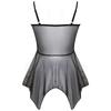 Sexy Suspenders Pajamas Lace Sexy Gauze Perspective Sleepwear  Woman Dress Underwear Nighties Seductive Irregular Nightgown Sets