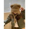 Women S Plush Hat With Bear Ears Warm Ear Protection Casual Hat
