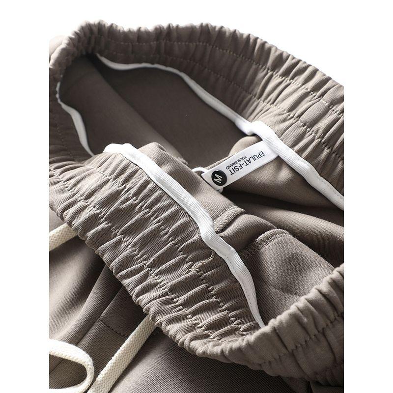American Knitting Sports Pants Men's Fall Air Layer Space Cotton Pants Ankle-Tied Sweatpants Export Men's Casual Pants