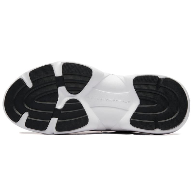 Anta Cushioning Anti-Slip And Wear-Resistant Coverage Support Low-Top Chunky Sneakers Women's Black White Sneakers